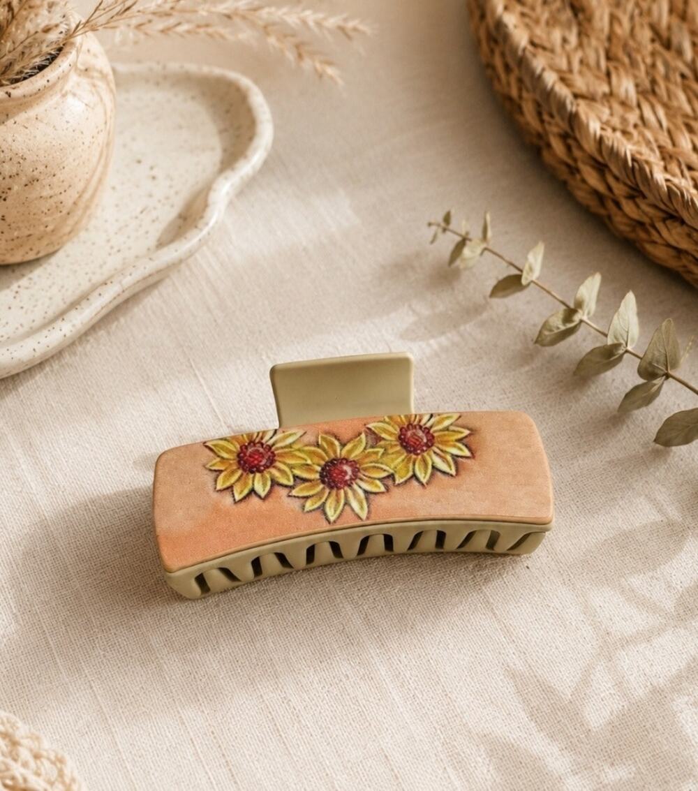 Daisy Western Hair Claw Clip New